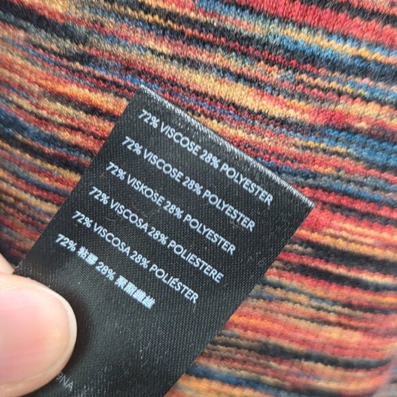 Anthropologie Top Large Autumn Melange Tami Space Dyed Stripe Stretch Tunic Boho - Picture 7 of 10